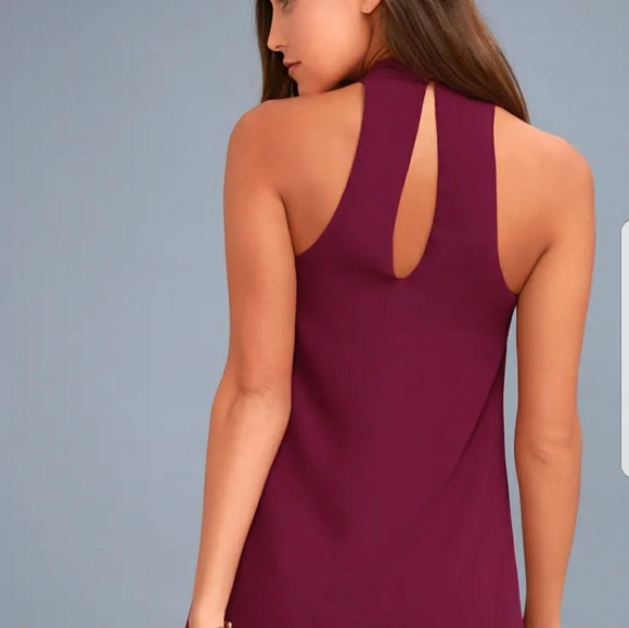 NWT Lulus Groove Thing Magenta Swing Dress Keyhole Style Pretty Color! - Picture 6 of 7